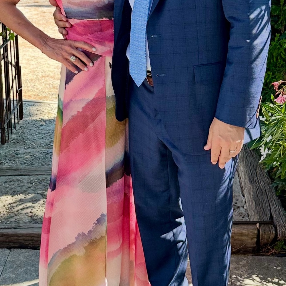 Kay Unger Multicolor Maxi Dress